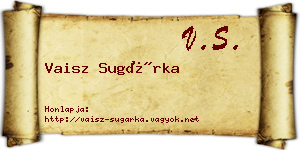 Vaisz Sugárka névjegykártya